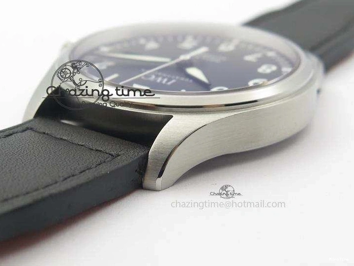 MIROTIME 0212 Mark XVIII IW327001 SS Mk Maker Best Edition Black Dial On Black Leather Strap A SunProtective 7299